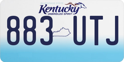 KY license plate 883UTJ