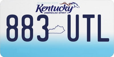 KY license plate 883UTL