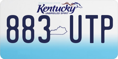 KY license plate 883UTP