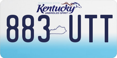 KY license plate 883UTT