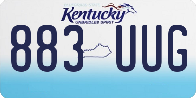 KY license plate 883UUG