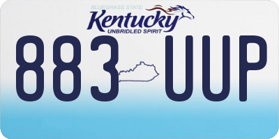 KY license plate 883UUP
