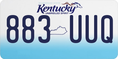 KY license plate 883UUQ