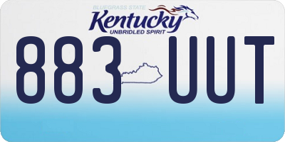 KY license plate 883UUT