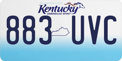 KY license plate 883UVC