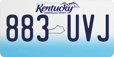 KY license plate 883UVJ