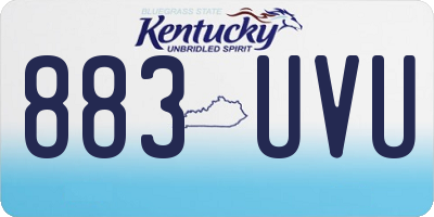 KY license plate 883UVU