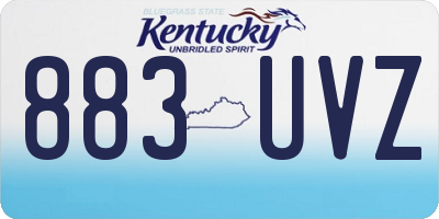 KY license plate 883UVZ