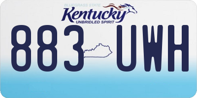 KY license plate 883UWH