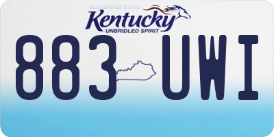 KY license plate 883UWI