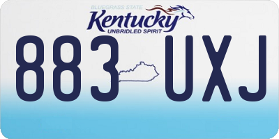 KY license plate 883UXJ
