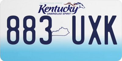 KY license plate 883UXK