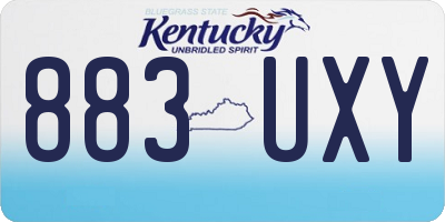 KY license plate 883UXY