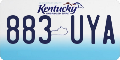 KY license plate 883UYA