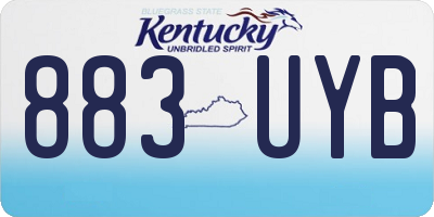 KY license plate 883UYB