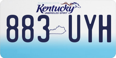 KY license plate 883UYH