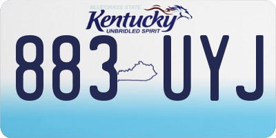 KY license plate 883UYJ