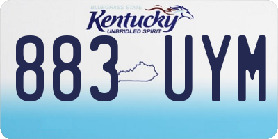 KY license plate 883UYM