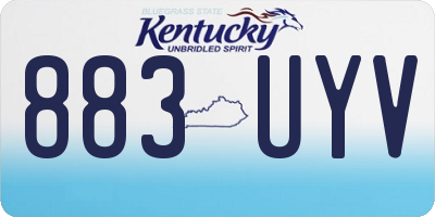KY license plate 883UYV