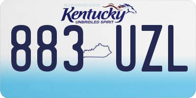 KY license plate 883UZL