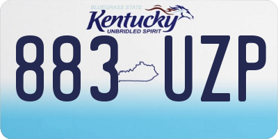 KY license plate 883UZP