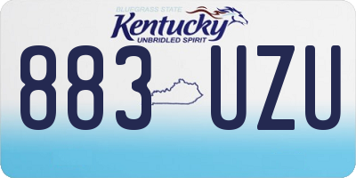 KY license plate 883UZU