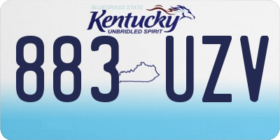 KY license plate 883UZV