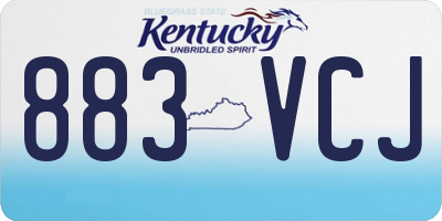 KY license plate 883VCJ