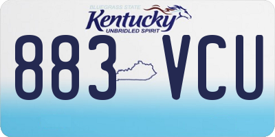 KY license plate 883VCU