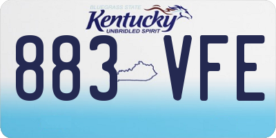 KY license plate 883VFE