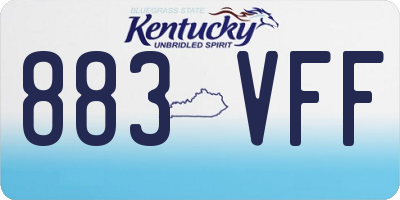 KY license plate 883VFF