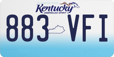 KY license plate 883VFI