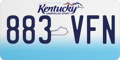 KY license plate 883VFN