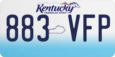 KY license plate 883VFP