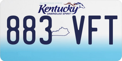 KY license plate 883VFT