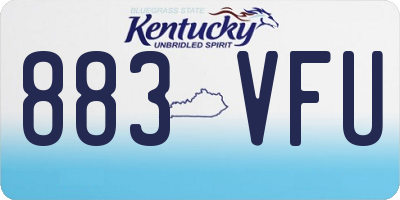 KY license plate 883VFU