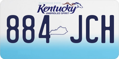 KY license plate 884JCH