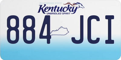 KY license plate 884JCI