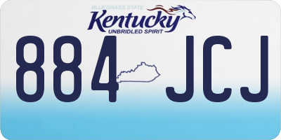 KY license plate 884JCJ