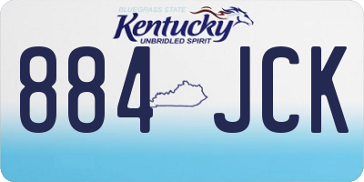 KY license plate 884JCK