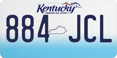 KY license plate 884JCL