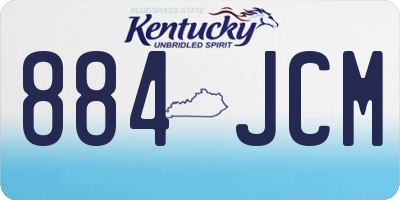 KY license plate 884JCM