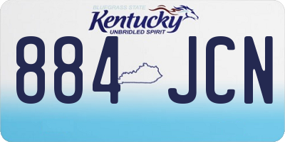 KY license plate 884JCN