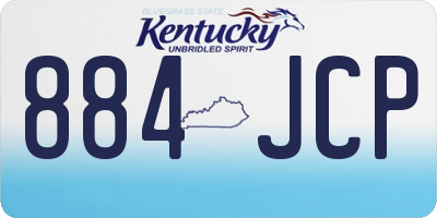 KY license plate 884JCP