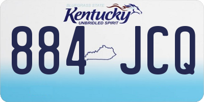 KY license plate 884JCQ