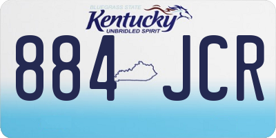 KY license plate 884JCR