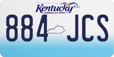 KY license plate 884JCS