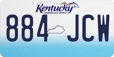 KY license plate 884JCW