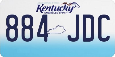 KY license plate 884JDC