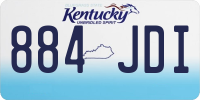 KY license plate 884JDI